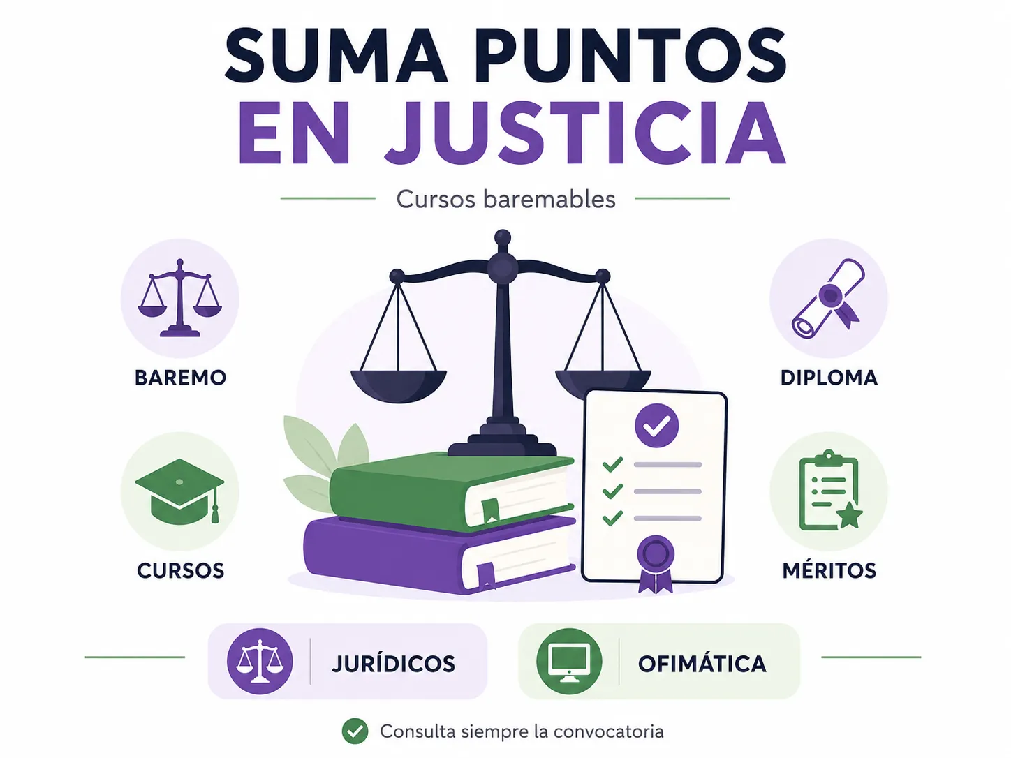 Cómo sumar puntos en oposiciones de Justicia