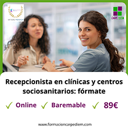 Curso Recepcionista en clínicas y centros sociosanitarios