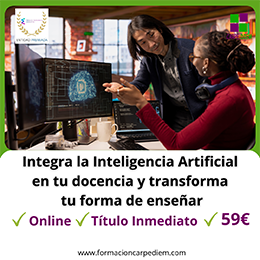 Curso de  Inteligencia artificial aplicada para docentes y formadores